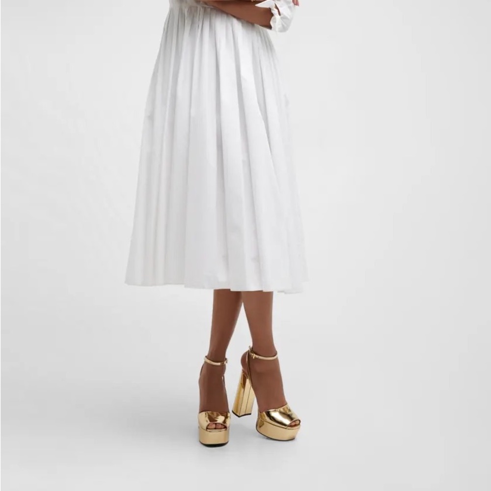 Sold Out Prada Plateau Platform Heeled Sandals in Gold Platino 36.5. Negotiable - Picture 2 of 7